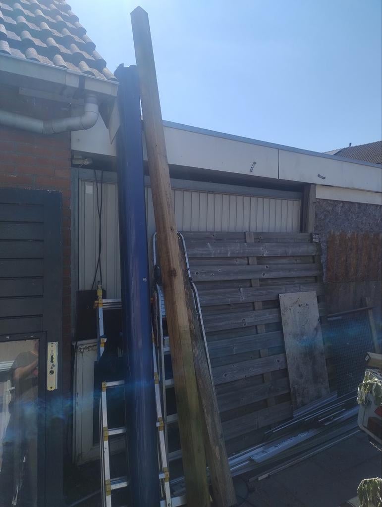 Houten balken 100x100x3550 mm (3 stuks ), Gebruikt, Ophalen of Verzenden, Balk, Overige houtsoorten