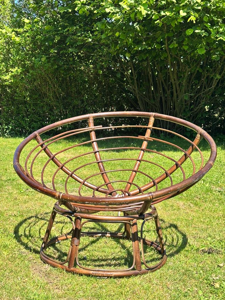 Rotan lounge stoel kuipstoel, Ophalen, Bruin, Eén