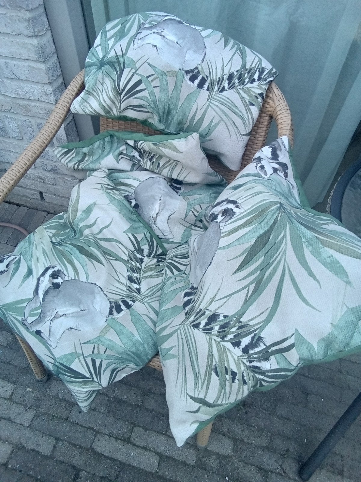 4 nieuwe schattige soepele kussens,ook leuk voor tuin,45 x45, Ophalen, Nieuw, Vierkant