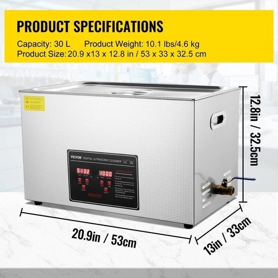 Ultrasone Reiniger – Sieradenreiniger – Brillenreiniger, Corvance B.V., Verzenden, Nieuw, Corvancebol@gmail.com