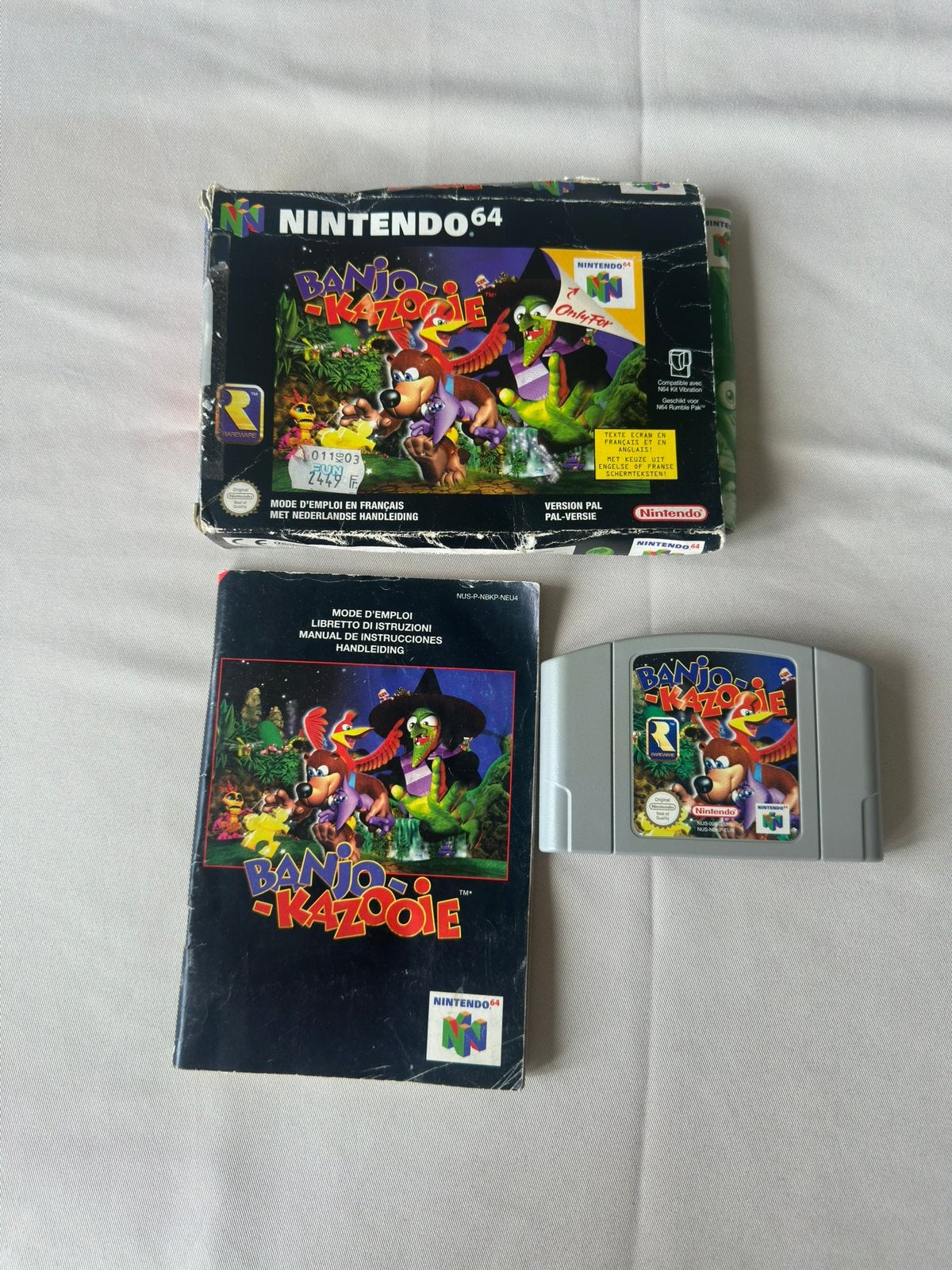 Banjo-Kazooie N64 — Compleet in doos, Spelcomputers en Games, Games | Nintendo 64, 1 speler, Zo goed als nieuw, Vanaf 3 jaar, Ophalen