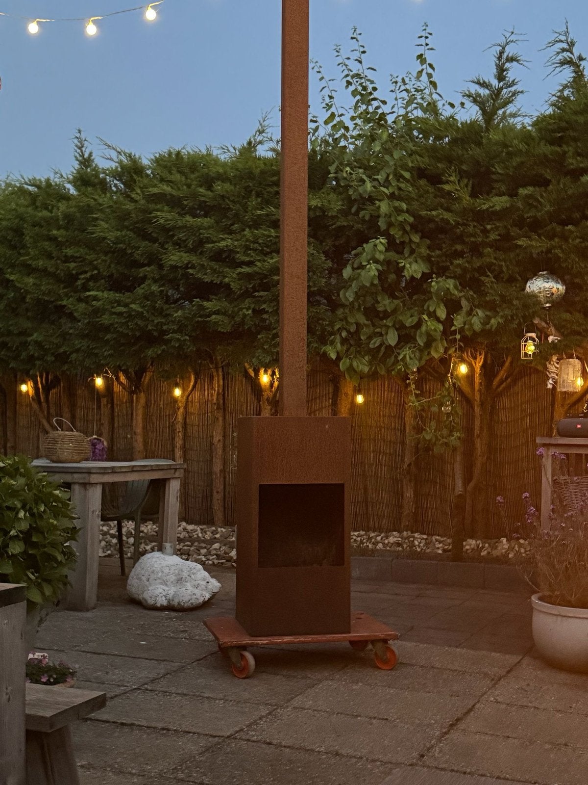 Buitengaats Cortenstaal Vuurzuil - Robuust en Stijlvol, Ophalen, Gebruikt, Vuurkorf