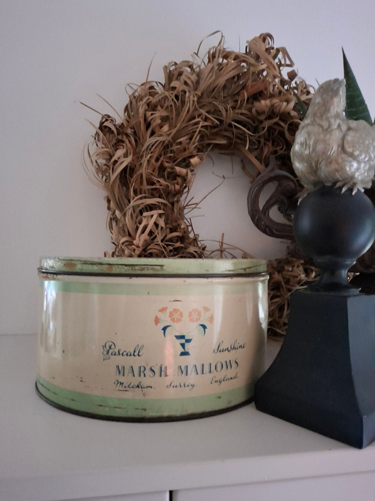 Vintage Pascale Marsh Mallows blik - 27x14 cm, Ophalen of Verzenden