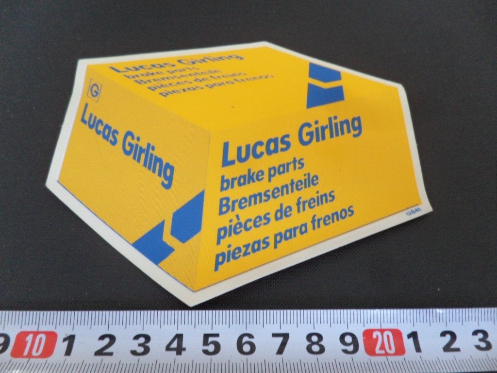 sticker LUCAS GIRLING brake parts *, Ophalen, Zo goed als nieuw
