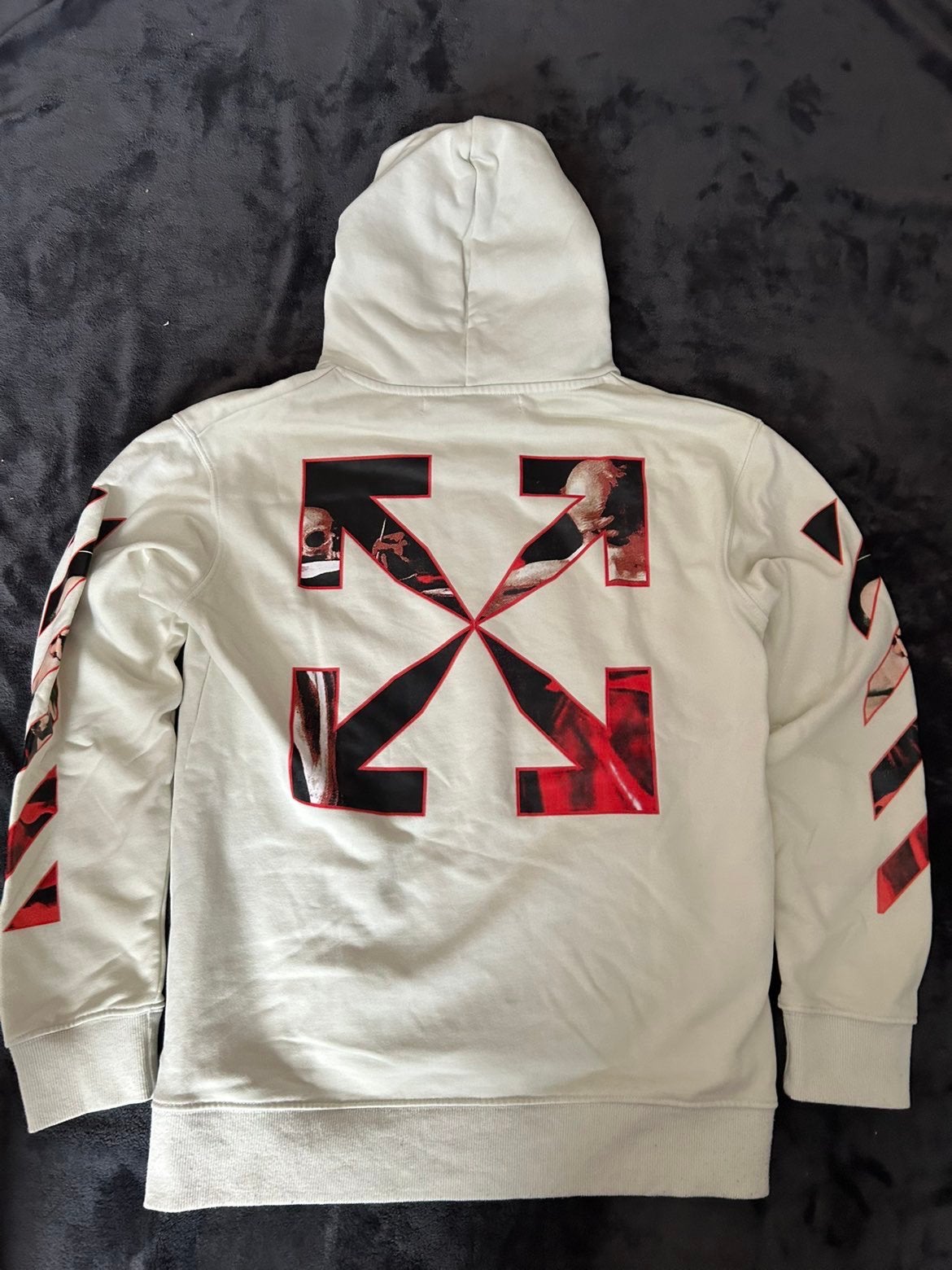 Off-White Caravaggio Arrow White Hoodie, Ophalen of Verzenden, Zo goed als nieuw, Maat 48/50 (M), Wit