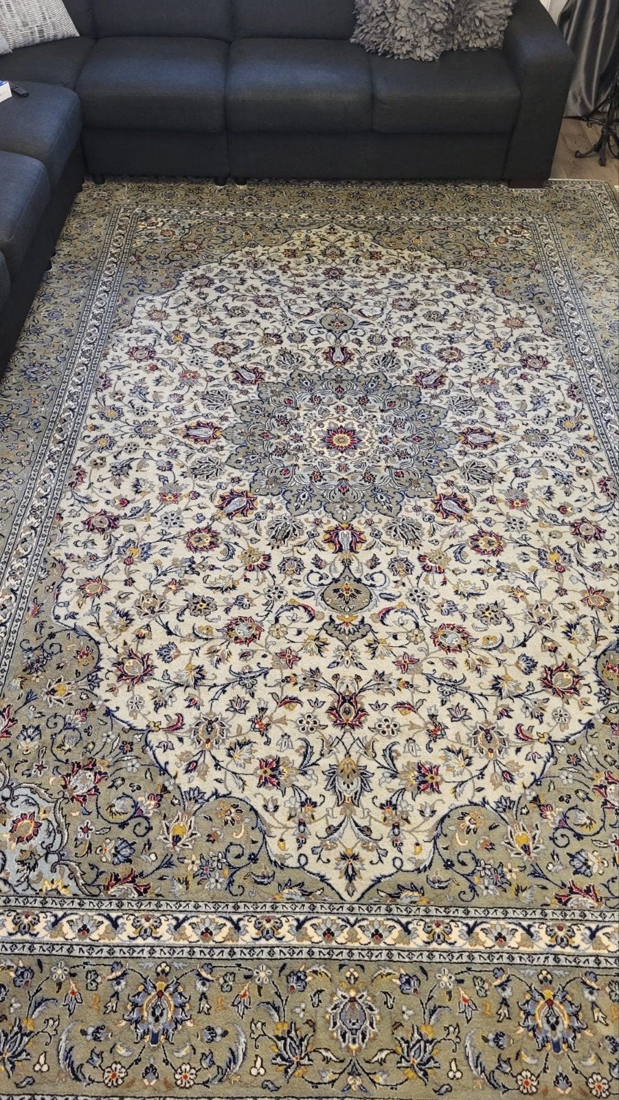 Perzische tapijt handgeknoopt Kashan Kork 2,55 x 3,70m, Ophalen, Perzisch, 200 cm of meer, Zo goed als nieuw