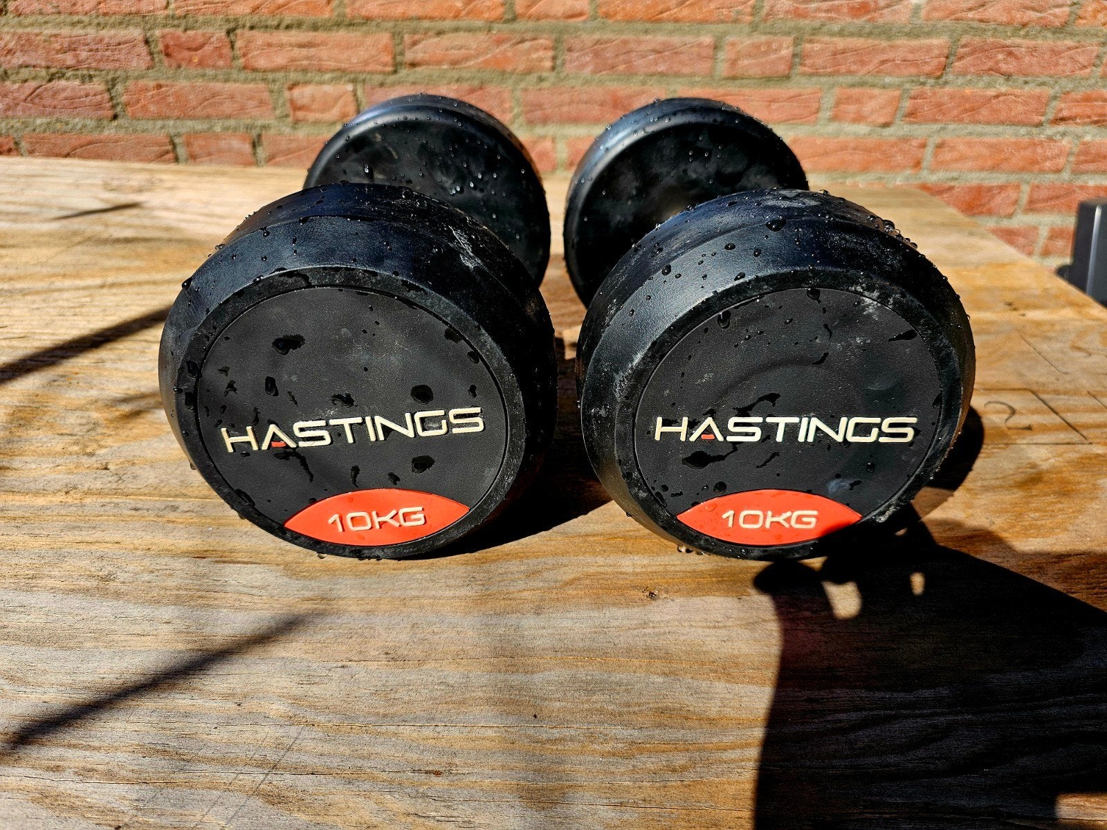 Hastings dumbells 2x 10 kg, Ophalen