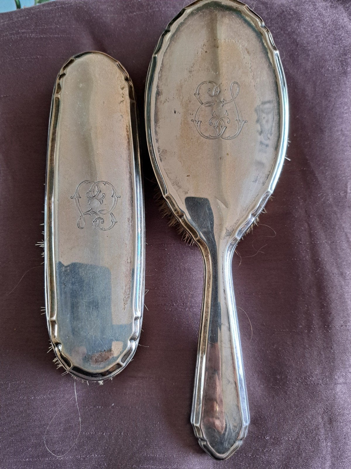 Antieke borstel set.Zilver., Ophalen of Verzenden, Zilver