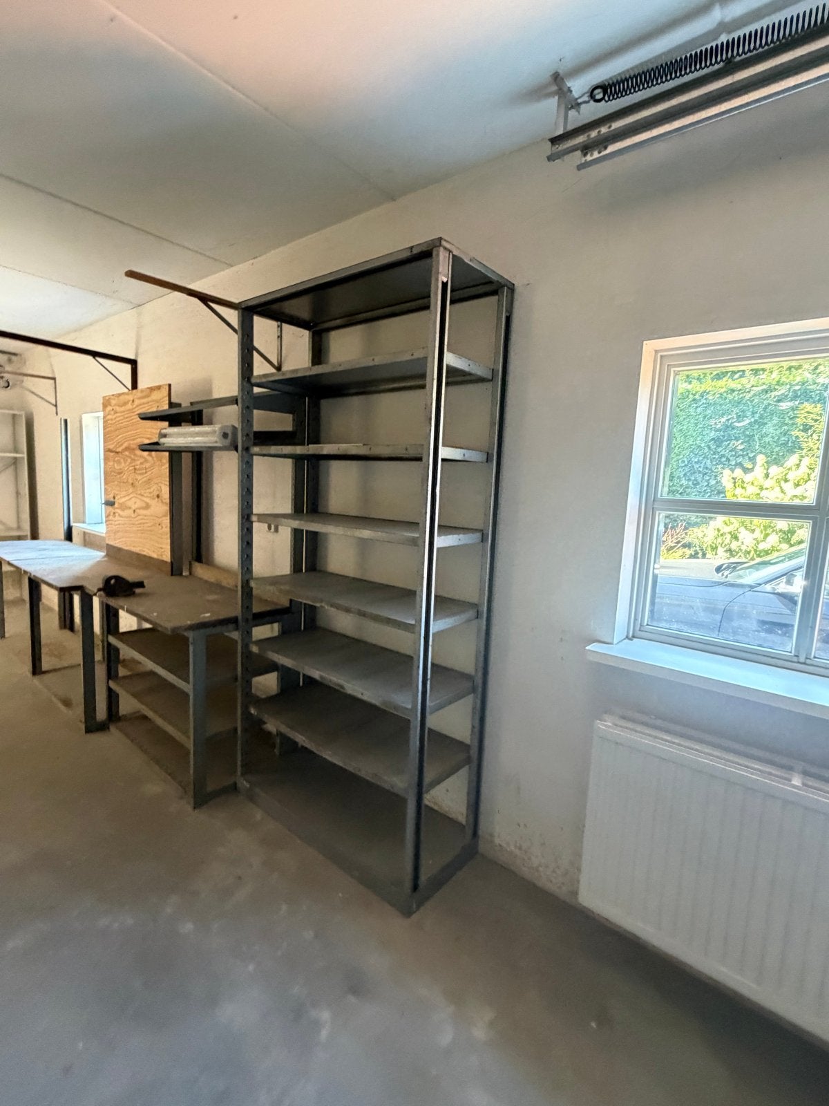 Stevig metalen opbergrek voor garage of werkplaats, Ophalen, Gebruikt