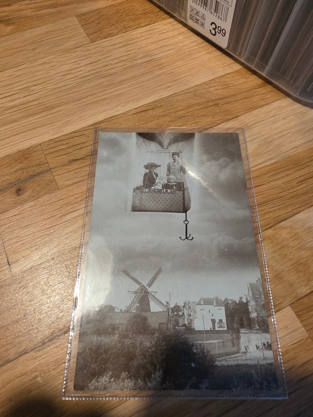 Antieke Ansichtkaart: Luchtballon, Ophalen of Verzenden, Voor 1920, Gelopen, Zuid-Holland