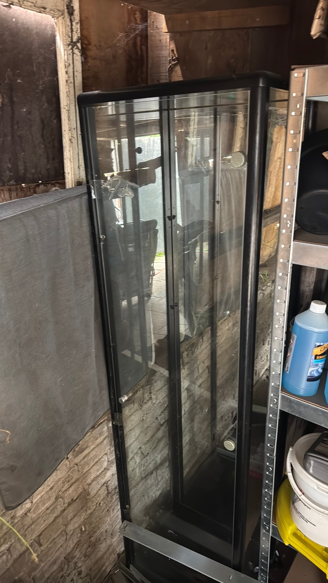 Vitrinekast, Huis en Inrichting, Kasten | Vitrinekasten, Ophalen, 50 tot 100 cm, Zo goed als nieuw, 150 tot 200 cm