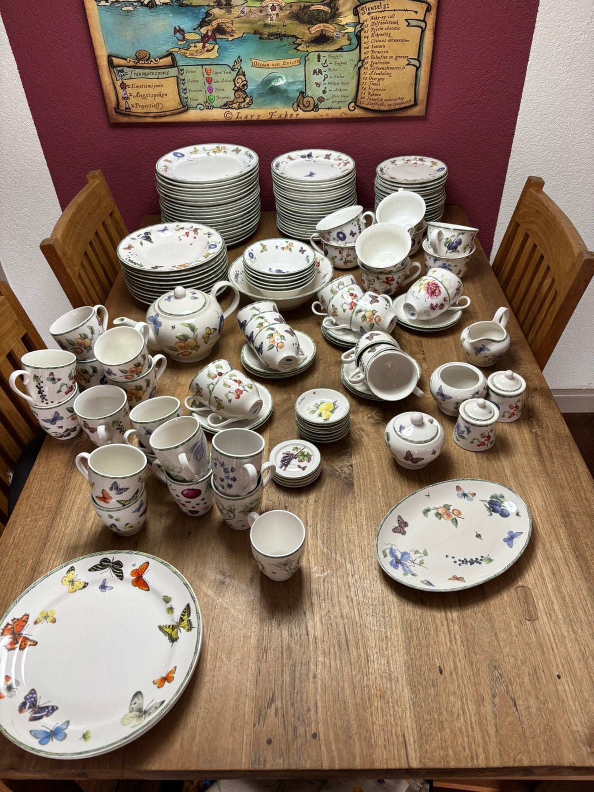 Servies Janneke Brinkman compleet, Huis en Inrichting, Ophalen, Keramiek, Zo goed als nieuw, Overige stijlen