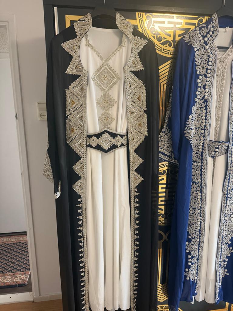 Prachtige Marokkaanse Kaftan / Takshita - Diverse Kleuren, Maat 38/40 (M), Overige typen, Zwart, Nieuw
