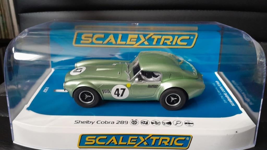 slotcar scalextric shelby cobra 289 met licht, Kinderen en Baby's, Speelgoed | Racebanen, Nieuw, Elektrisch, Overige merken, Ophalen of Verzenden