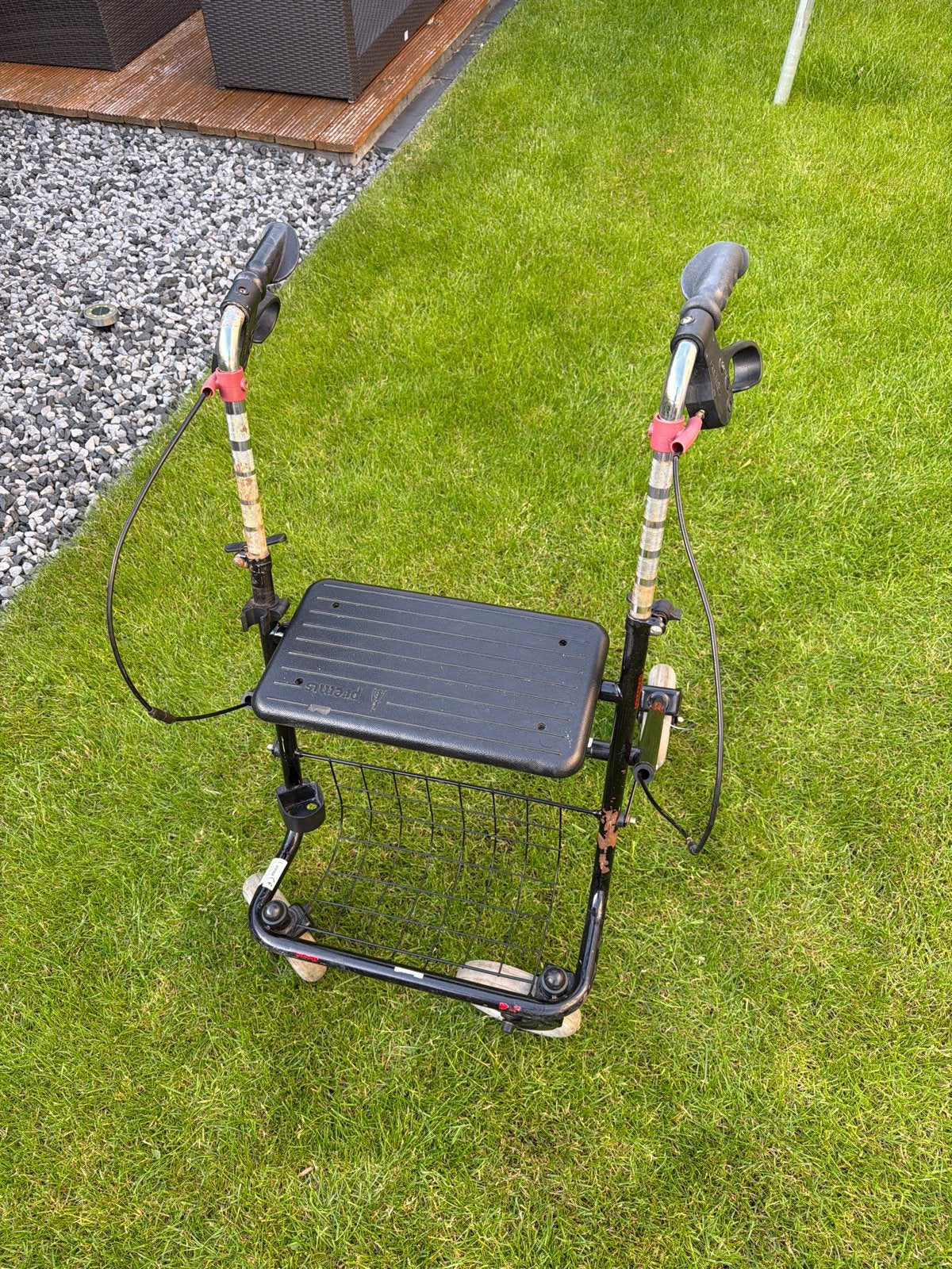 Zwarte Premis rollator, Ophalen, Opvouwbaar, Gebruikt