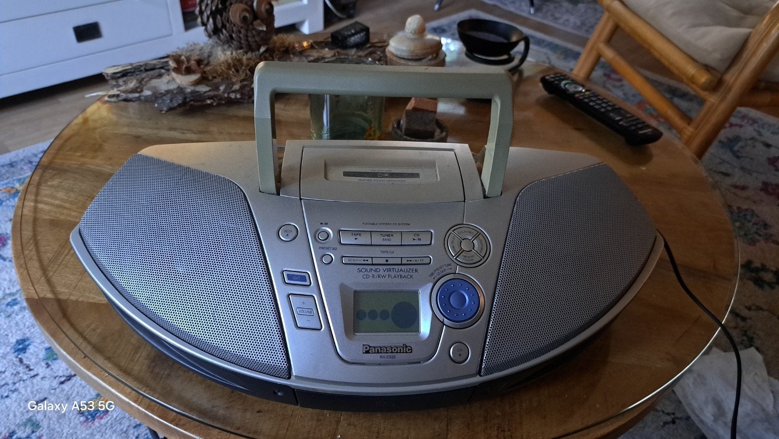 Panasonic RX-ED707 Draagbare CD/Cassette Boombox, Ophalen of Verzenden, Zo goed als nieuw, Cassettedeck, Draagbaar