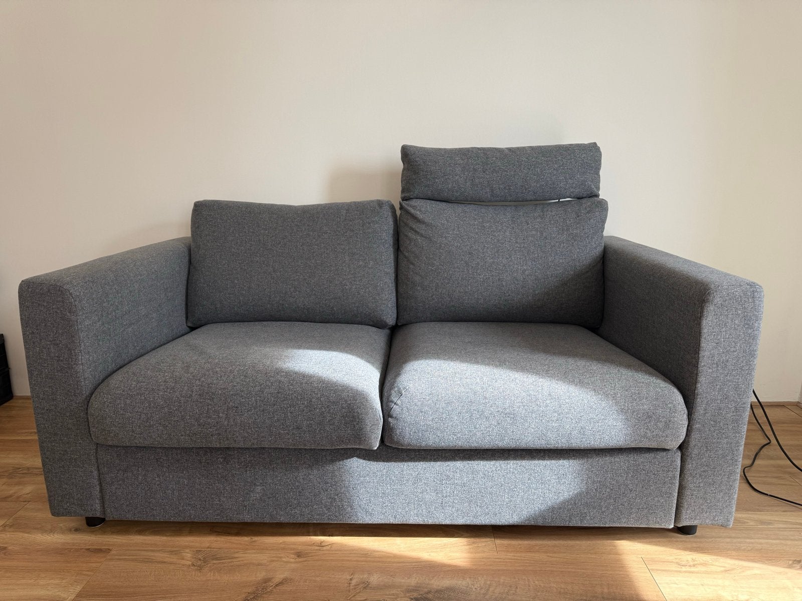 IKEA VIMLE 2-zitsbank met hoofdsteun, Gunnared middengrijs, 150 tot 200 cm, Tweepersoons, 75 tot 100 cm, Ophalen of Verzenden