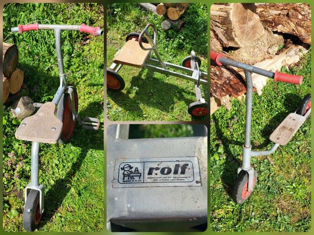 'Rolf' Kinder Step, Tweewieler en Stuurkar Vierwieler 3 Set, Ophalen, Gebruikt, Overige typen