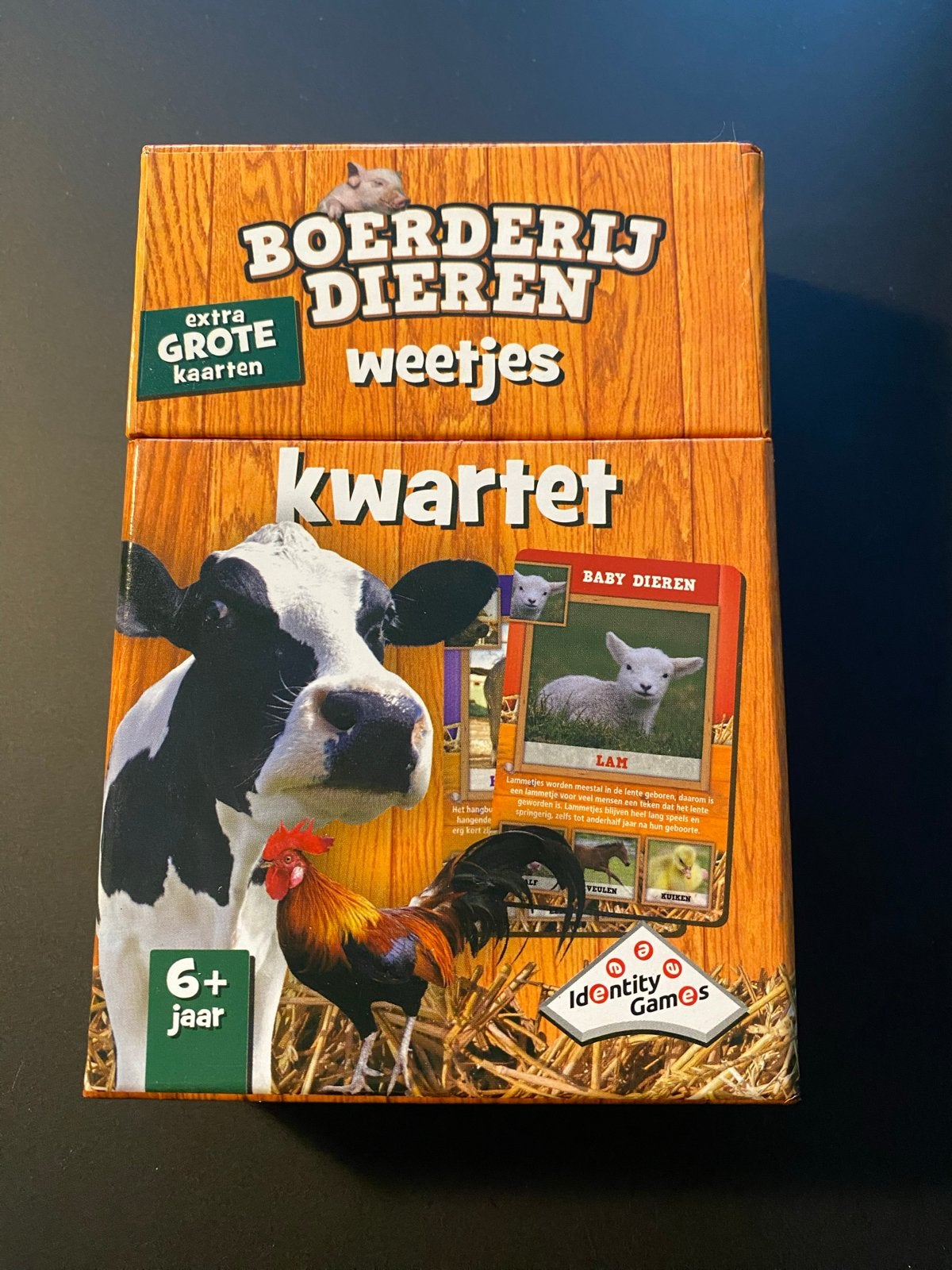 Boerderij Dieren Weetjes Kwartet - Identity Games, Drie of vier spelers, Ophalen of Verzenden, Zo goed als nieuw
