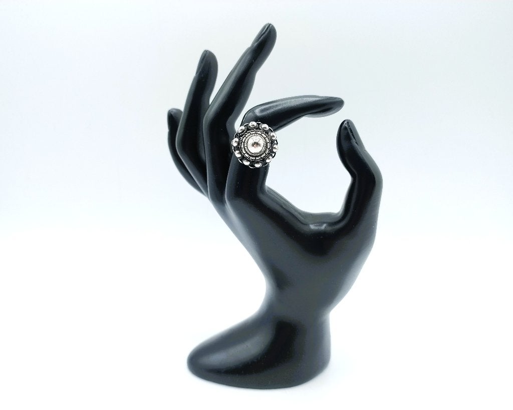 Zilveren Zeeuwse knopring, 17 mm, Sieraden, Tassen en Uiterlijk, Ringen, Gebruikt, Info@zilverwebsite.nl, Verzenden, 17 tot 18