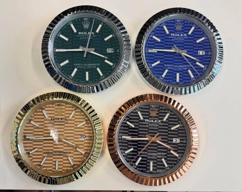 Luxe wandklokken Sub ,GMT , Daytona , Moonwatch zie foto’s, Ophalen, Nieuw, Analoog, Wandklok