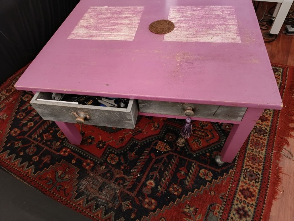 Salontafel, Ophalen, Gebruikt, 100 tot 150 cm, Vierkant