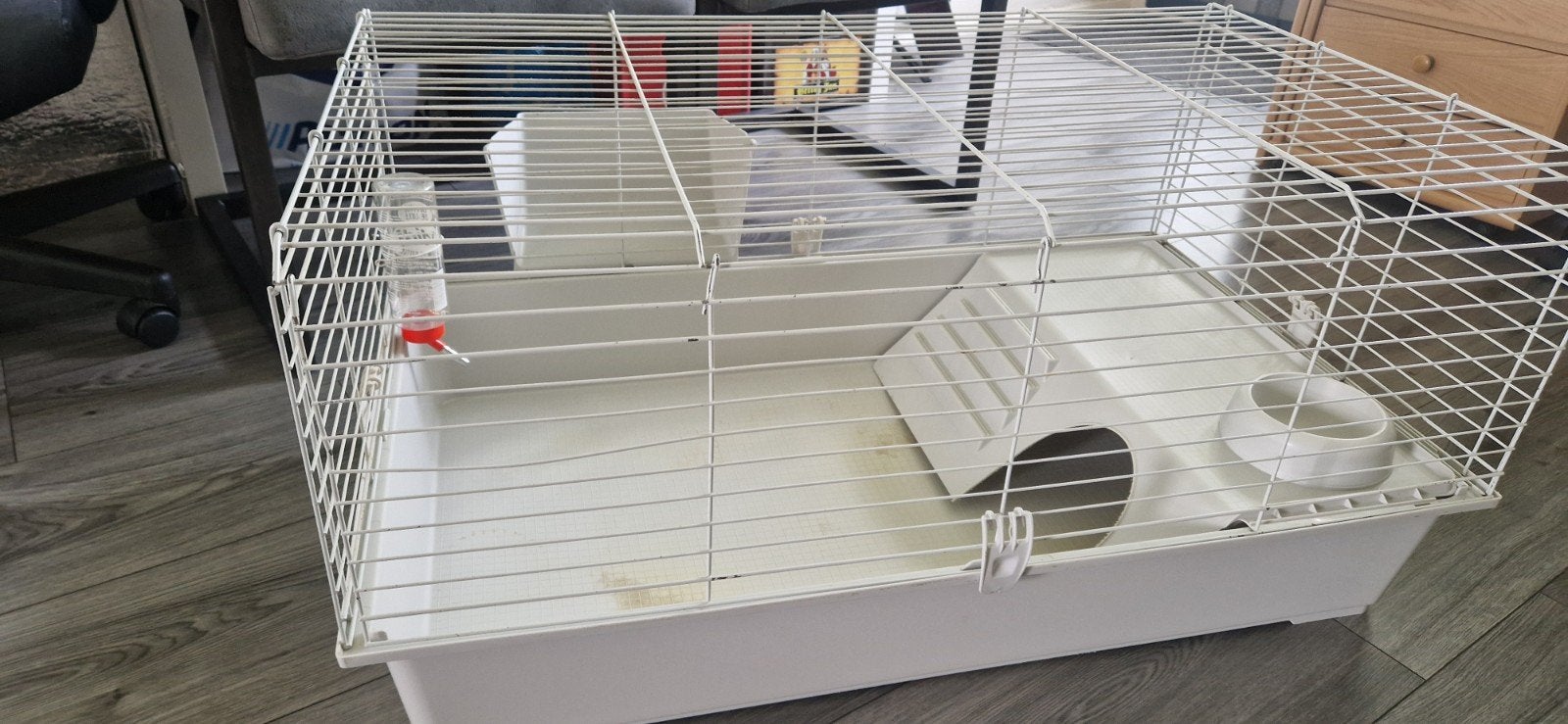 Kooi/hok knaagdier (cavia/konijn), 95 x 60 cm, Kooi, Gebruikt, Cavia, 75 tot 110 cm