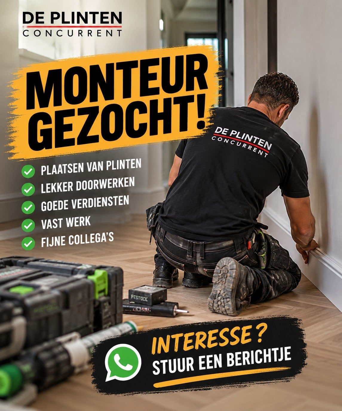plinten monteurs gezocht
