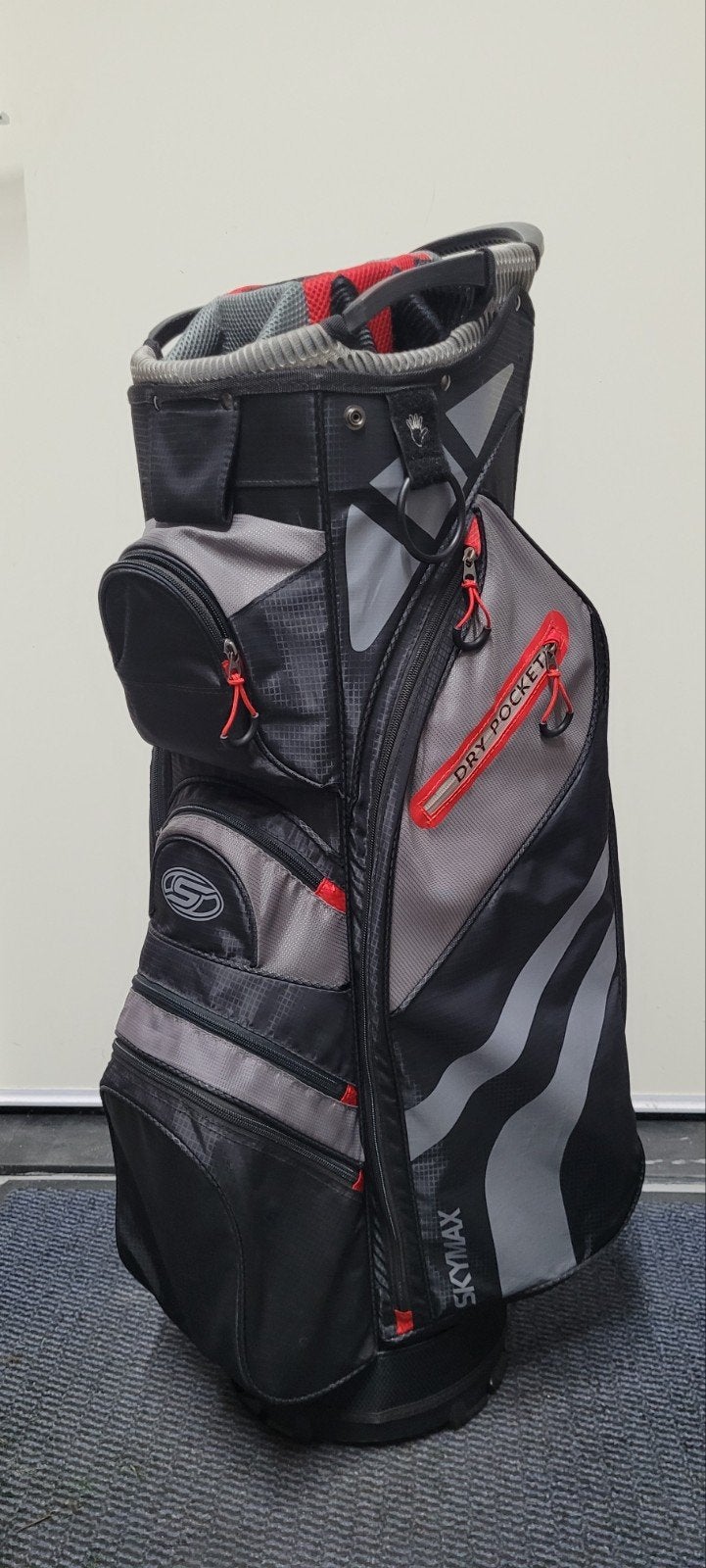Skymax Cartbag Golftas met 14 vakken en regenhoes, Ophalen, Gebruikt, Tas, Overige merken