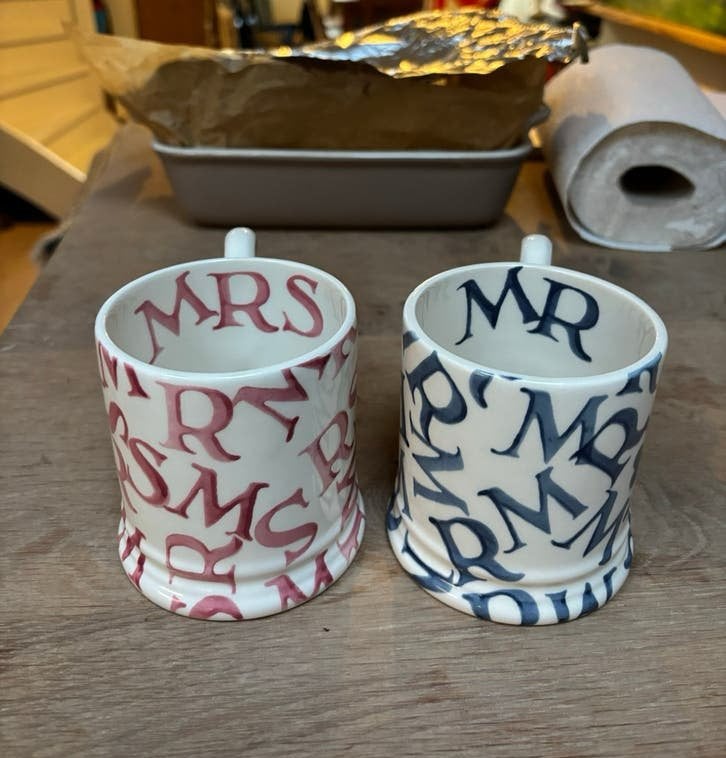 Emma Bridgewater Mr & Mrs mokken - Nieuw, Keramiek, Nieuw, Emma Bridgewater, Overige stijlen