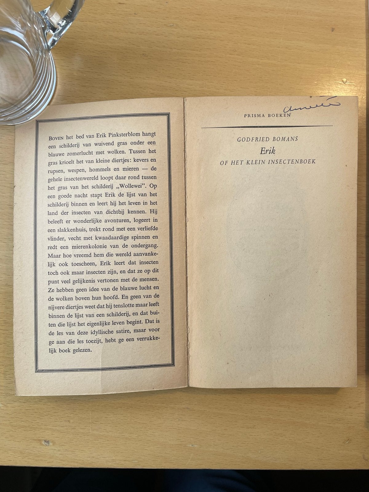Erik of het kleine insectenboek - Schooluitgave Bomans, Ophalen of Verzenden, Alpha, Gelezen, WO