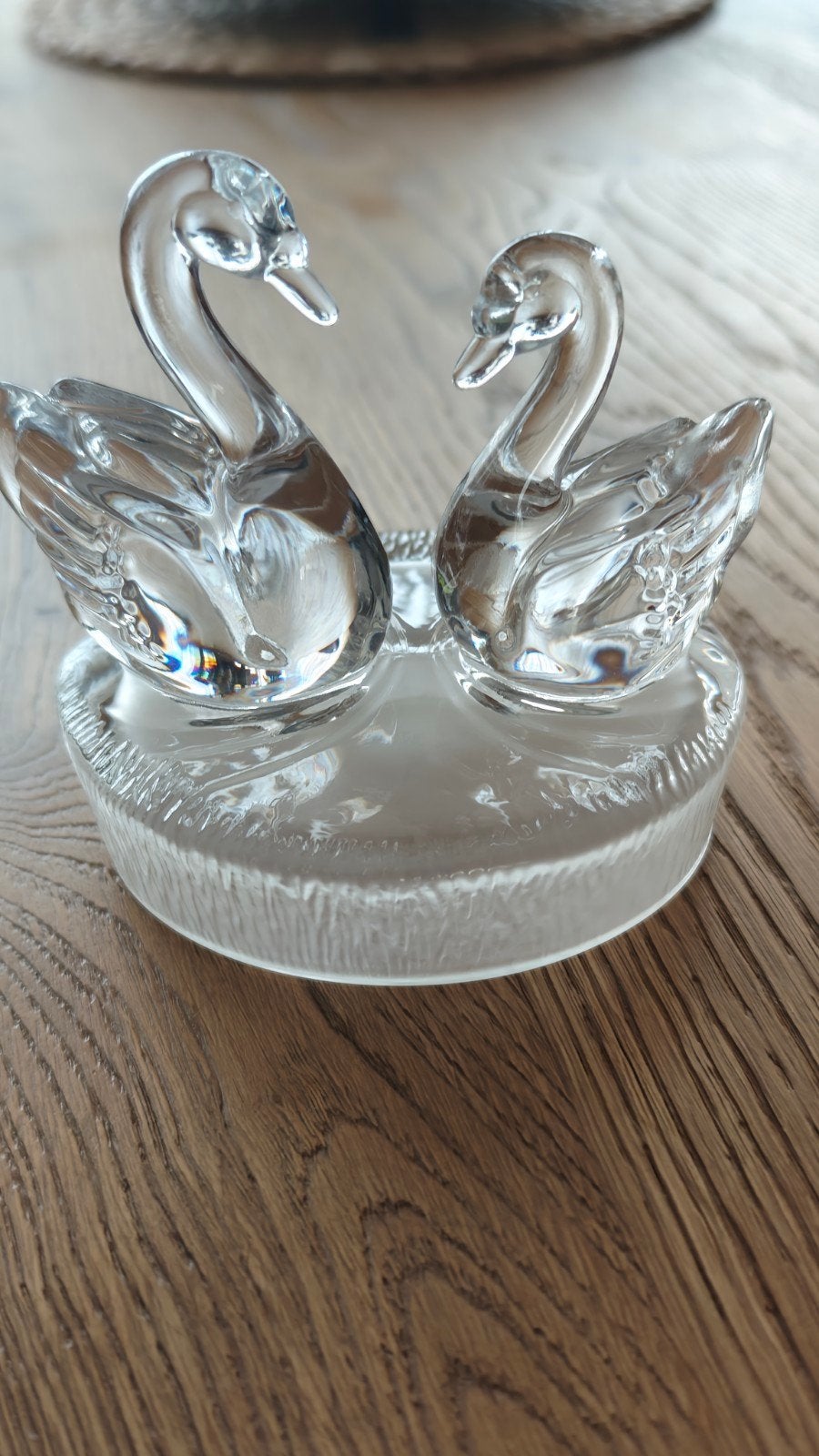 Italiaans kristal Twee zwanen, Ophalen of Verzenden
