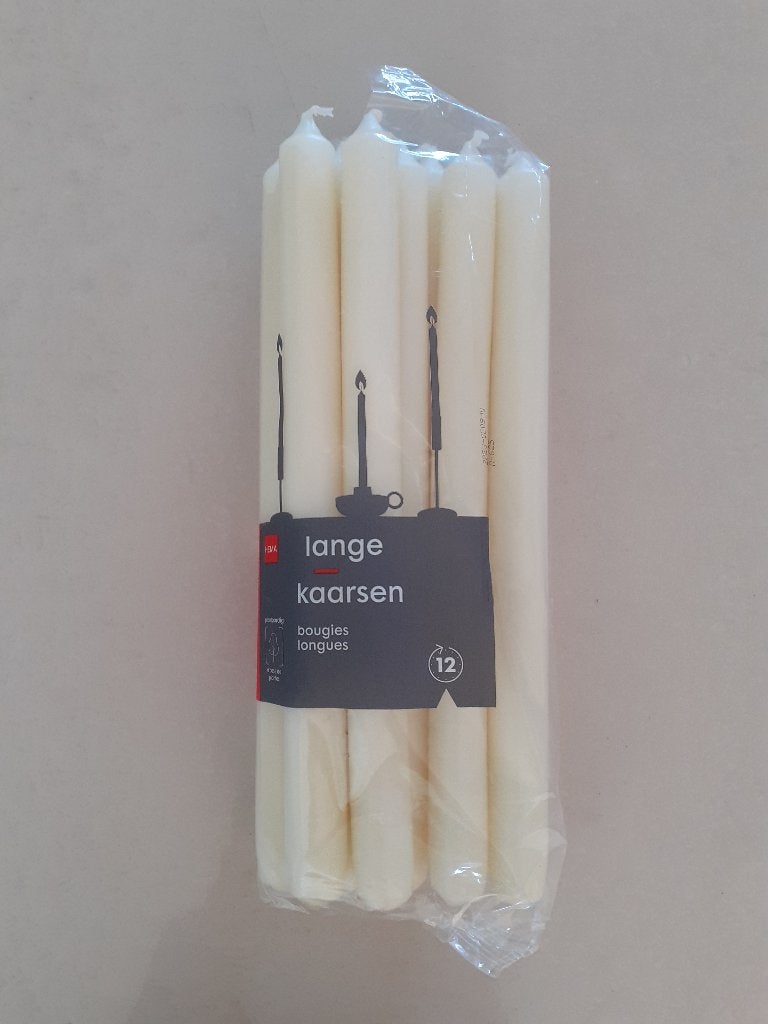 Kaarsen wit Hema 11 stuks, Wit, Nieuw, Ophalen of Verzenden, HEMA