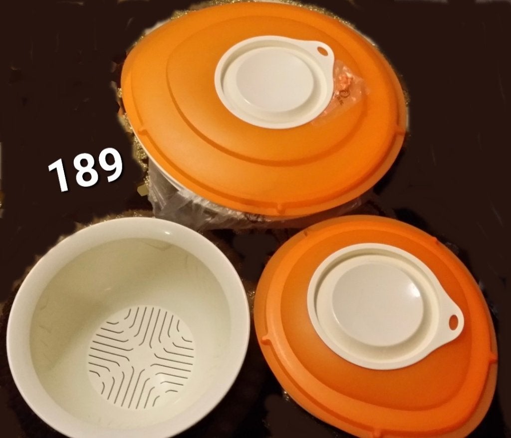 Tupperware Complete Deegkom / Beslagkom set (oranje/wit), Huis en Inrichting, Nieuw, Oranje, Bak of Kom, Vaatwasserbestendig
