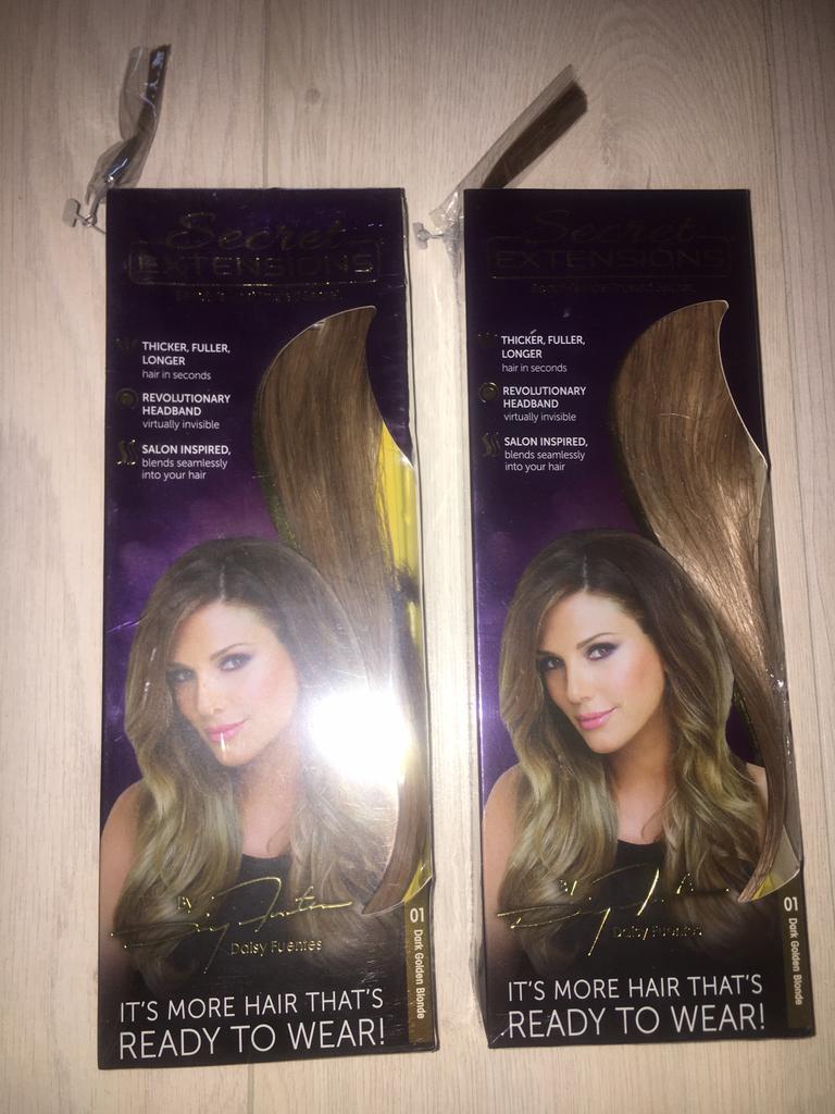 Nieuw Secret Extensions donker goudblond 2x, Ophalen of Verzenden, Nieuw, Pruik of Haarverlenging
