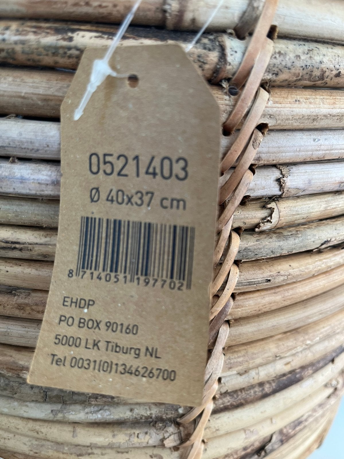 Grote rotan plantenmand / plantenpot  40 x 37 Nieuw, Overige materialen, Gevlochten, Rond, Nieuw
