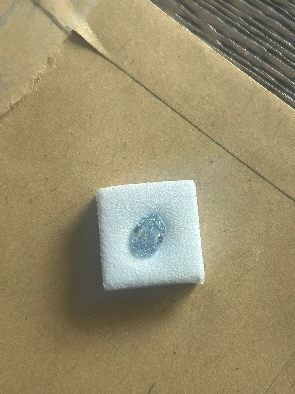Blauwe lab diamant, Sieraden, Tassen en Uiterlijk, Edelstenen, Ophalen of Verzenden, Nieuw