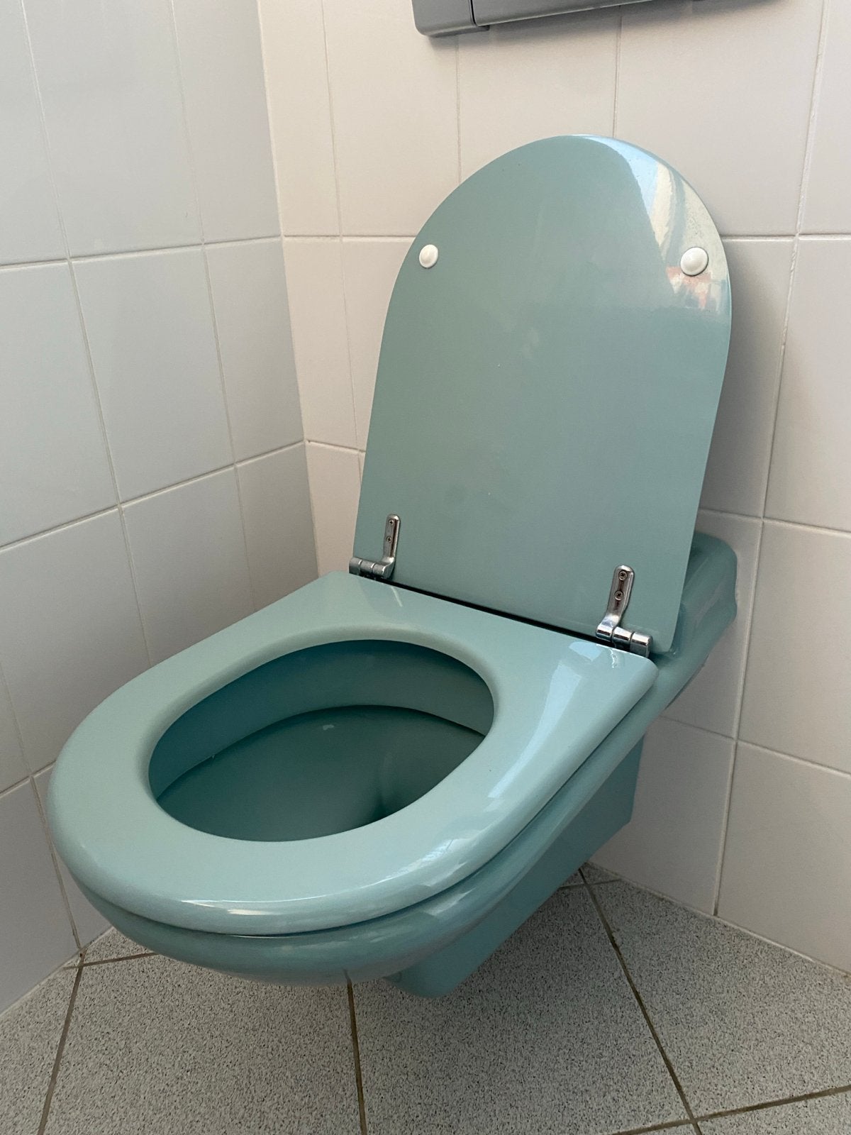 Wandcloset met zitting van Sphinx - turquoise, Ophalen, Gebruikt, Toilet
