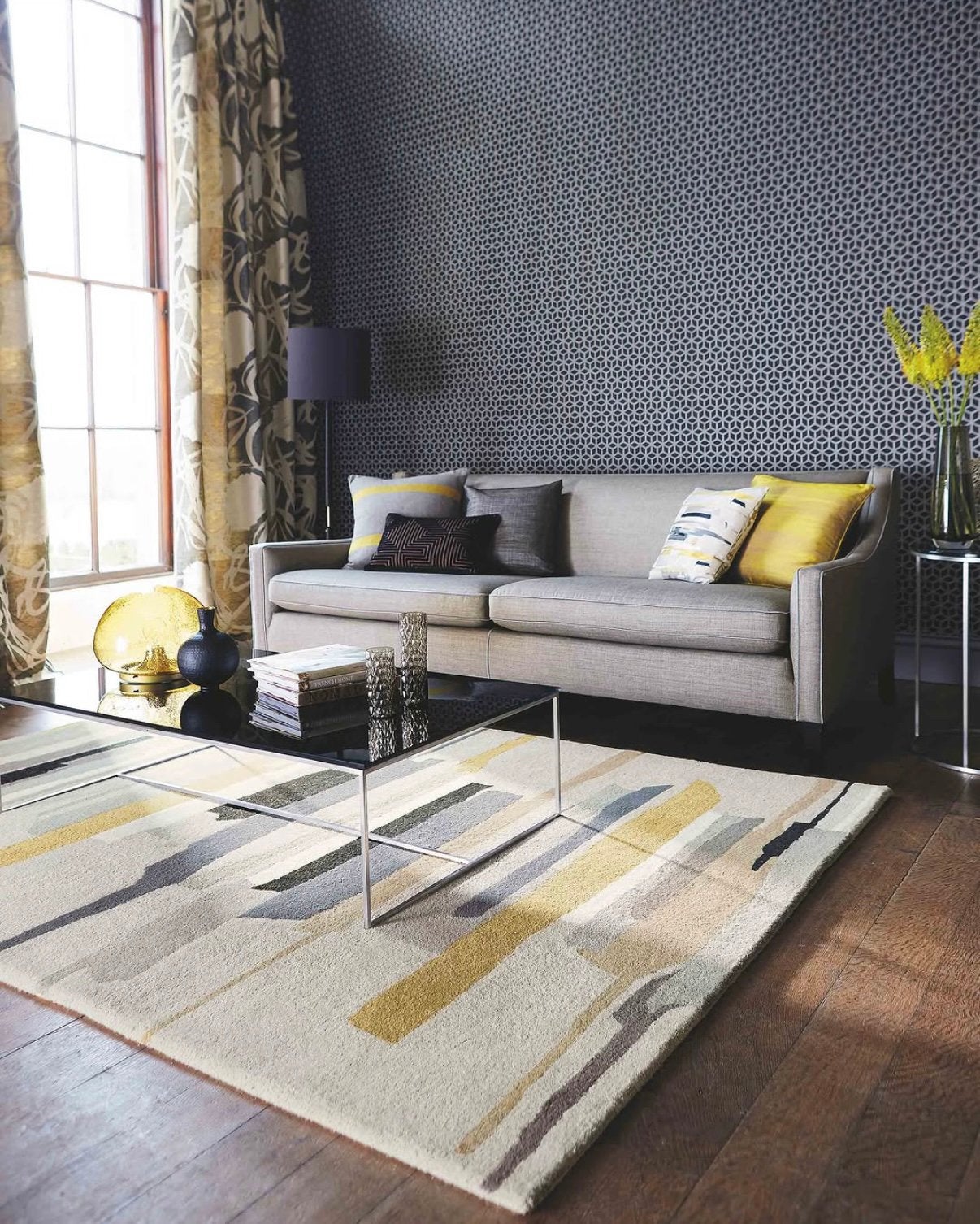 Brink en Campman tapijt Harlequin Zeal Pewter 43004, Ophalen, Zwart, Nieuw, 200 cm of meer