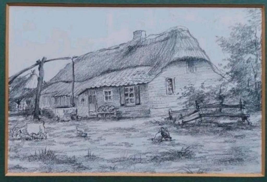 Hub van Winkel...Originele tekening...  Budel/ Cranendonck.., Ophalen of Verzenden