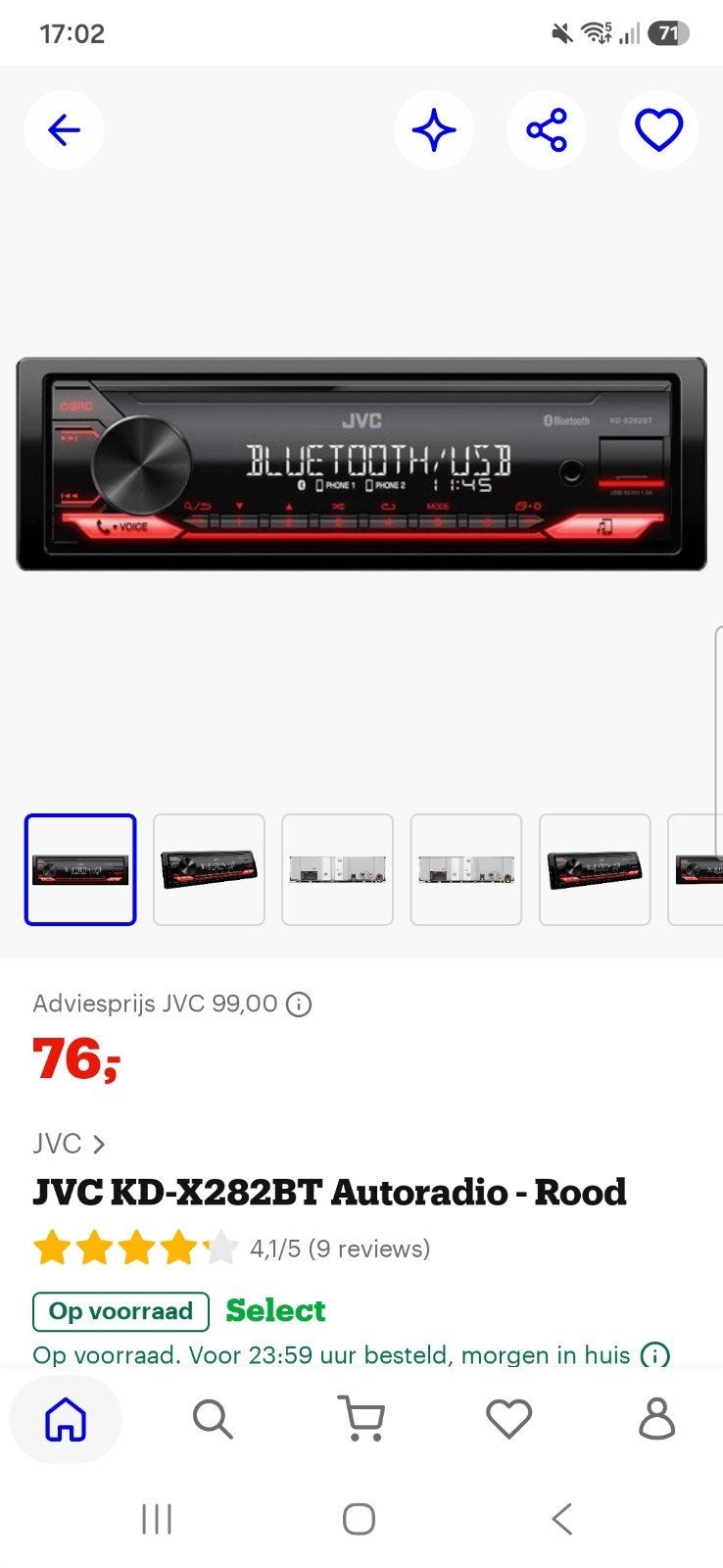 JVC KD-X282BT Autoradio met Bluetooth en ACV CAN-Bus adapter, Ophalen of Verzenden, Nieuw