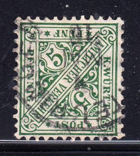 1906 - Wurttemberg michel 229 gestempeld , Getal in schild, Verzenden, Overige periodes, Gestempeld