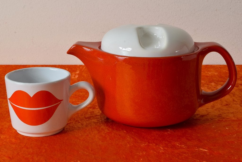 Grote retro vintage West-Germany Waechtersbach theepot, Huis en Inrichting, Overige merken, Vintage, Ophalen of Verzenden, Zo goed als nieuw