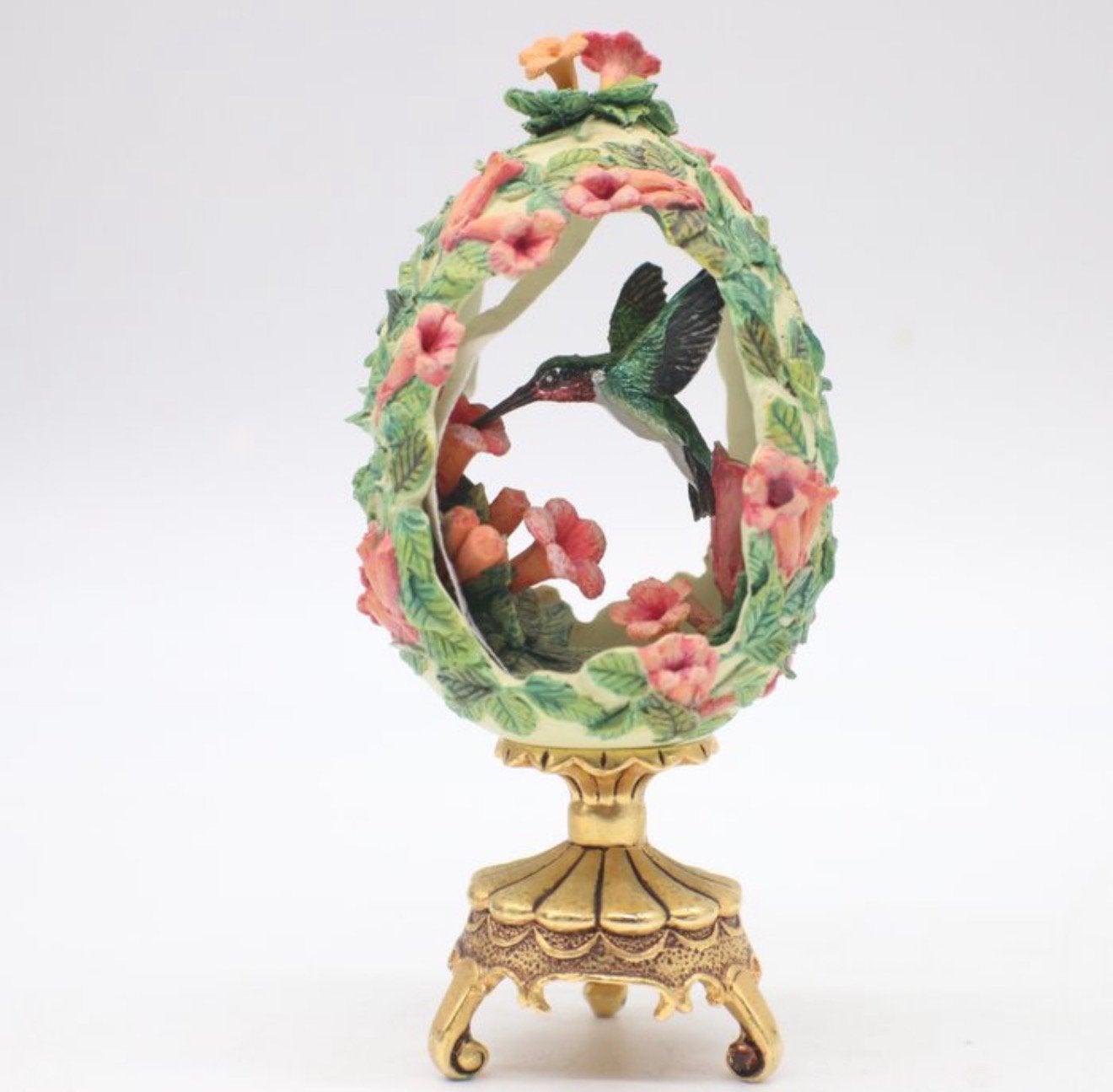House of Fabergé hummingbird ei – Franklin Mint – verguld, Ophalen