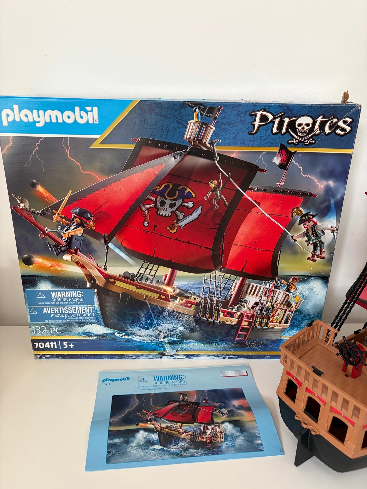 Playmobil Piratenschip 70411 met extra boegspriet, Ophalen of Verzenden, Gebruikt, Jongen of Meisje