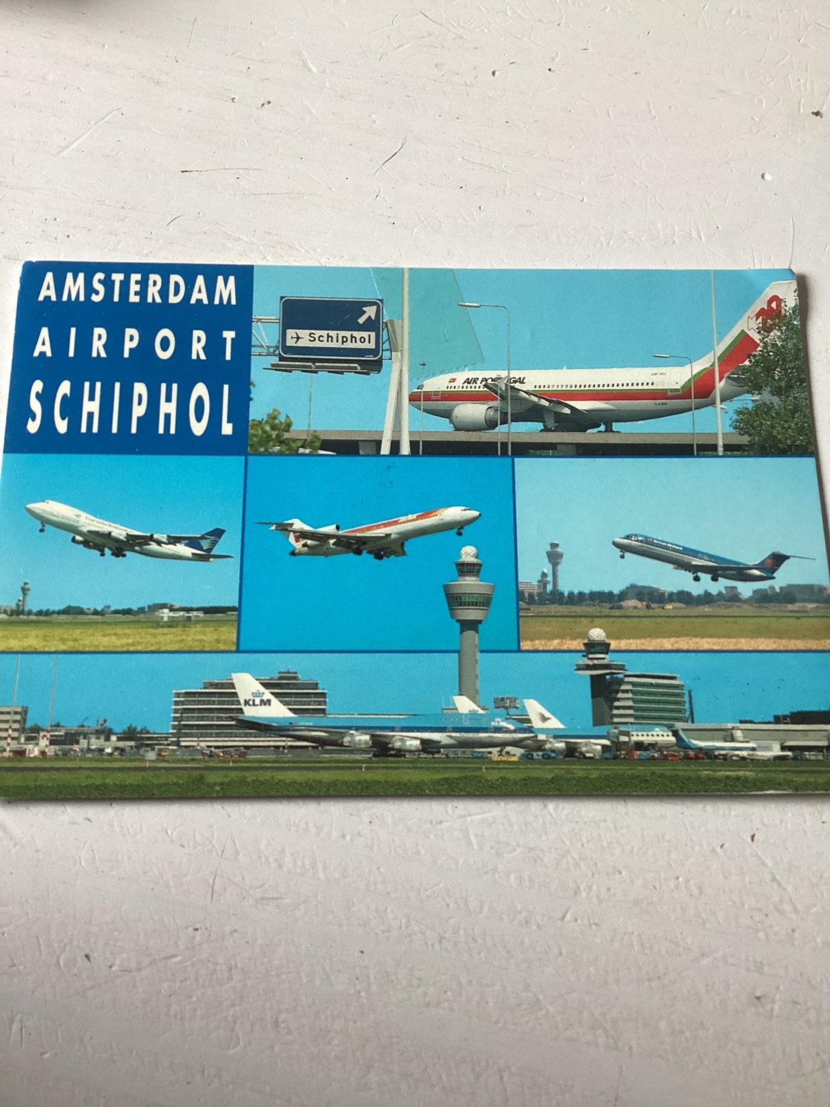 Ansichtkaart Schiphol Airport, Verzenden, Gelopen, Noord-Holland