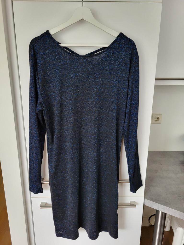 Donkerblauwe jurk met glitters maat XL/ XXL NIEUW, Blauw, Maat 46/48 (XL) of groter, Nieuw, Ophalen of Verzenden