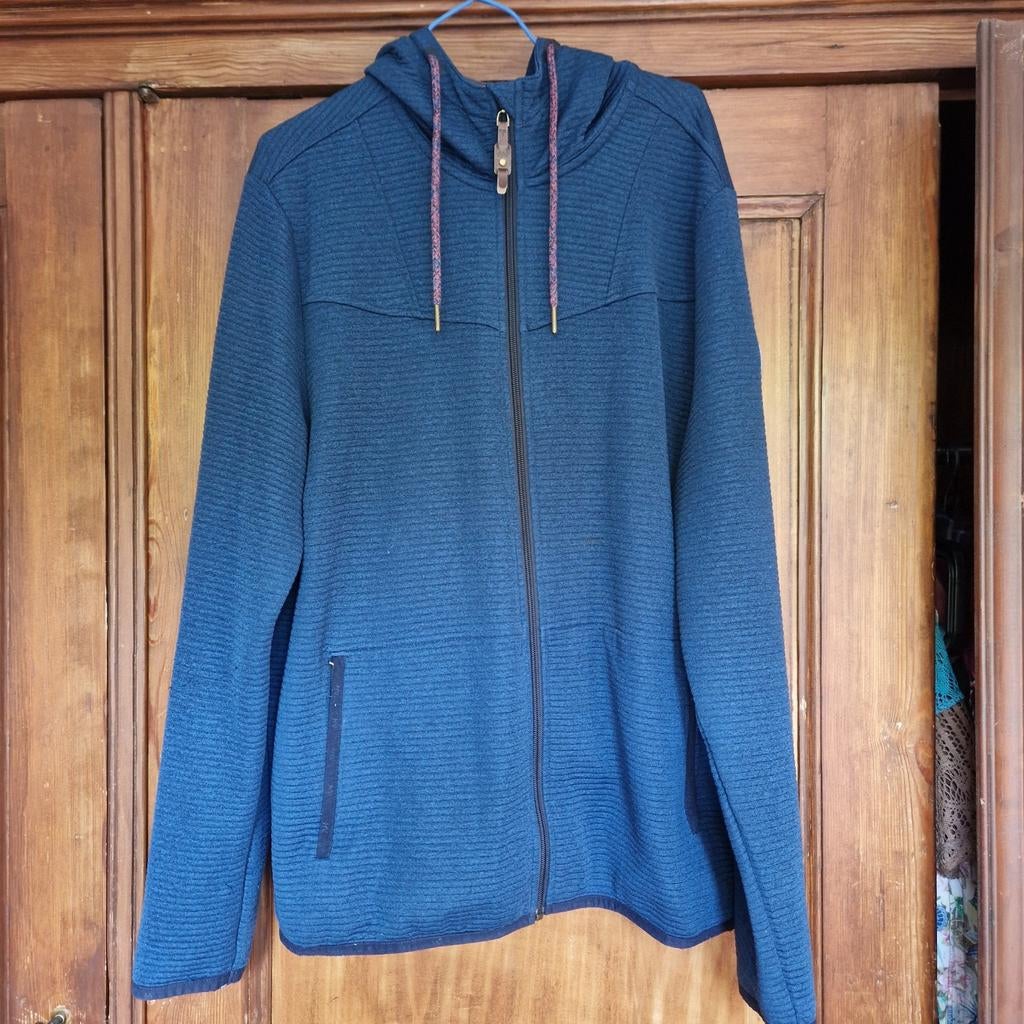 Heren hoodie met rits - Blauw - Maat XL, Onbekend, Blauw, Maat 56/58 (XL), Ophalen of Verzenden