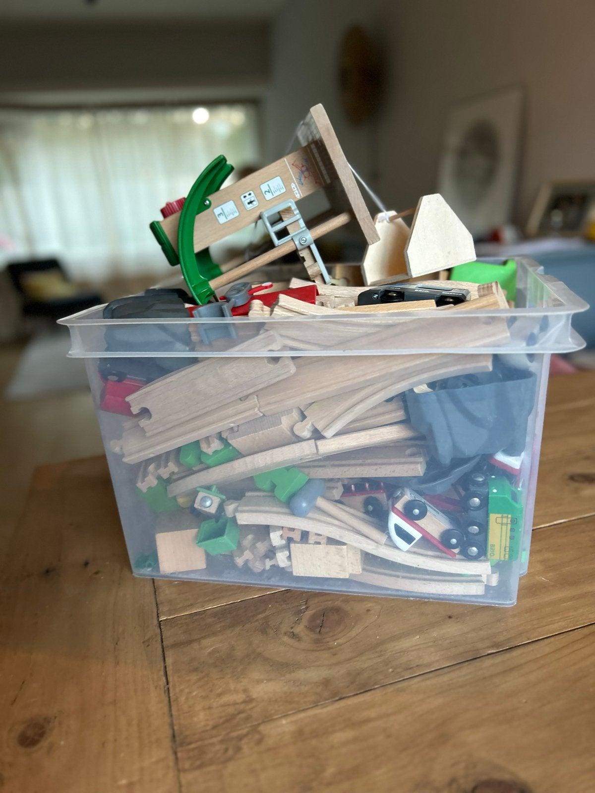 Grote collectie Brio/houten treinbaan met veel extra's, Ophalen, Gebruikt, Rij- of Hobbelspeelgoed