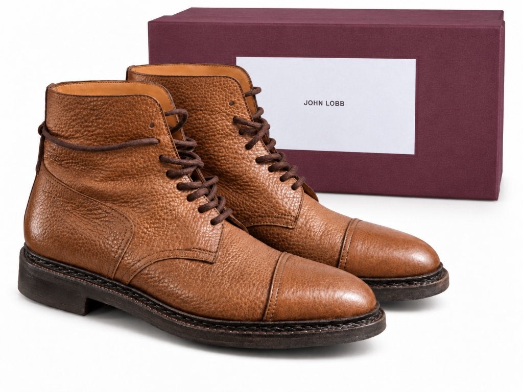 FINAL SALE! JOHN LOBB Boots Skye brown grain calf / 41.5 =7., Kleding | Heren, Overige kleuren, Boots, Ophalen of Verzenden, Zo goed als nieuw